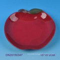 High quality red apple ceramic fruit dishHigh quality red apple ceramic fruit dish